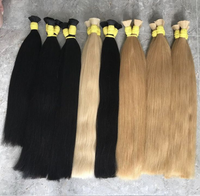 Russe PLATINE BLONDE vierge humaine Double dessiné coupé en vrac cheveux humains bruts pleine longueur de 16 ''à 34 pouces
