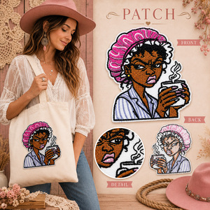 Parches Termoadhesivos Bordados con Diseño de Chicas Africanas Atrevidas y Mujeres Poderosas, para Camisetas, Gorras y Bolsos - Product Image 4