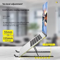Support de tablette en métal, en alliage d'aluminium, support de bureau surélevé, support portable, refroidisseur d'ordinateur, support pliable pour ordinateur portable, 18 pouces