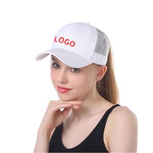 Casquette de baseball 5 panneaux en coton pur et maille respirante pour le sport, nouvelle mode été 2024 - Product Image 6