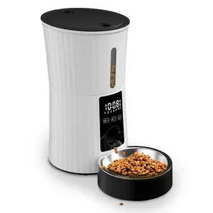 4L Automatic Pet Feeder Manueller und zeit gesteuerter Feeder Katzenfutter spender mit Edelstahls chale