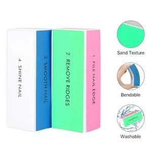 4-Side Nail <b>File</b> Buffer Grinding Sanding Polishing Block Colorful Square Disposable Soft Edge Manicure Art Tool Wholesale - Product Image 5