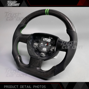 Accesorios Interiores para Automóviles <span class=keywords><strong>Ford</strong></span> Focus MK2 <span class=keywords><strong>Fiesta</strong></span> 2005-2012, <span class=keywords><strong>Volante</strong></span> Deportivo de Fibra de Carbono Personalizado con Soporte LED - Product Image 4