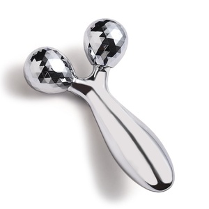 Rodillo de Masaje Facial de Diseño Único Promocional, Masajeador Anticelulítico con Cuerpo Plateado - Product Image 4