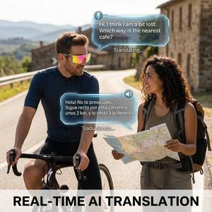 Lunettes Intelligentes IA ZH10A avec Contrôle de Caméra à Distance BT5.4, Assistant Vocal, Traduction, Monture EMS Suisse, Vente en Gros OEM - Product Image 5