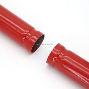 Tuyau d'incendie en acier au carbone peint en rouge SCH10/SCH40, soudure ERW, certifié FM, marque MECH, 6m, structure pour sprinkler anti-incendie - Product Image 2