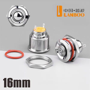 สวิตช์ปุ่มกดโลหะ LANBOO LB16E, IP65: สำหรับงานควบคุมอุตสาหกรรม, เครื่องจักร, ตู้ไฟฟ้า, ฯลฯ - Product Image 3