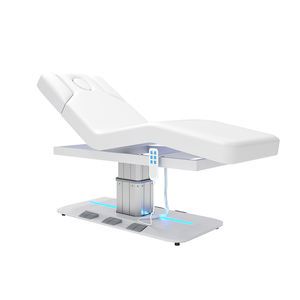 Qunpeng <span class=keywords><strong>2025</strong></span> nuova vendita calda Base bianca letto Spa cosmetico curvo lettino da massaggio elettrico con luce Led Medical frustino Extension letto - Product Image 5