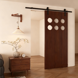 باب تخزين باب الحظيرة من الخشب العتيق الساخن ، باب منزلي شخصي ، تصميم متعدد الاستخدامات مختلط ومطابق - Product Image 3