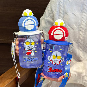 Bouteille d'eau Zuo Mu Ultraman Tritan 500 ml sans BPA, portable avec paille, pour enfants, usage scolaire - Product Image 1