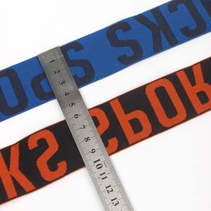 Cinta Elástica de Alta Resistencia de Fábrica, Cinta de Poliéster/Látex con Impresión de Letras, Cinta Jacquard - Product Image 5