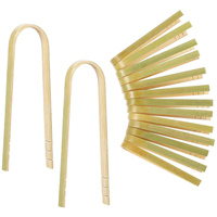 Pinces à pain grillées jetables écologiques en bambou, mini-pinces de service naturelles en vrac pour apéritifs, cuisine, buffets, thé