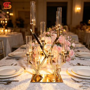 SMOOTH Wholesale Wedding Table Centerpiece Decoration Mental <strong>Gold</strong> <strong>Candle</strong> Holder <strong>Candle</strong> <strong>Stick</strong> for Wedding Table - Product Image 2
