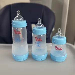 زجاجات أطفال جديدة 150 مل لمكافحة التنفخ بتصميم جديد في الأعلى مبيعًا لعام 2024 لتقليل وتشديد فقاعات الهواء والتقليل من تشنجات البطن