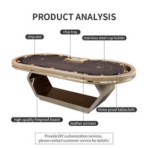 Table de poker moderne en gros Tables de jeu Texas Craps Casino Table de poker personnalisée - Product Image 5