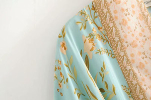 New Flower Printed <strong>Kimono</strong> Rayon Bikini Cover up Women <strong>Beach</strong> <strong>Kimono</strong> - Product Image 6