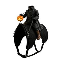 Tenue pour animaux de compagnie Spooky Pumpkin Rider, Costume de cavalier noir, Fournitures pour Halloween, mariages, fêtes, Cadeaux, souvenirs, collection
