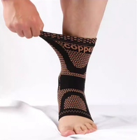 Manchon de compression pour cheville infusé au cuivre pour la course à pied, le basketball et la récupération des blessures sportives