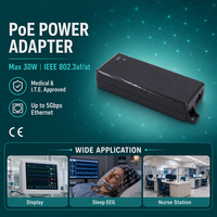 Adaptor Power Over Ethernet Gigabit Oem Desktop AC DC 54V 0.01-0.56A Poe Switch Injector Power Supply 24W 30W 35W