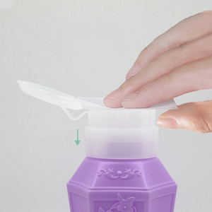Flacon pompe vide en plastique en forme de losange pour dissolvant de vernis à ongles, distributeur à pression pour nettoyage - Product Image 4