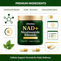 Capsules liposomales de Resvératrol à marque privée OEM, NAD+ Nicotinamide Riboside pour adultes - Soutien énergétique, 2 capsules par jour, 80 unités