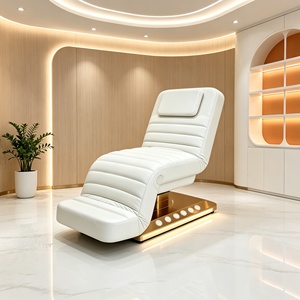 Cama de Belleza Eléctrica de 3 Motores, Reclinable de Cuero Premium para Tratamientos Faciales, Respaldo Ajustable en Altura, Cama para Pestañas con Función de Calefacción - Product Image 2