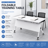 Table de formation mobile et silencieuse en PVC, multi-usage, pliable, simple, pour bureau et conférence, nouvelle collection