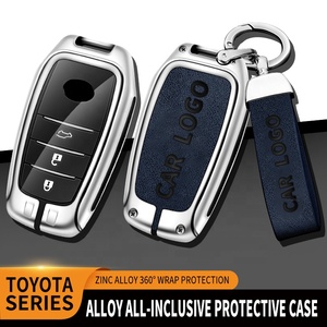 Tùy chỉnh xe logo da <span class=keywords><strong>Key</strong></span> trường hợp bìa Hot sản phẩm kim loại chìa khóa xe kẽm hợp kim với Keychain phù hợp cho TOYOTA - Product Image 2