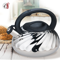 Bouilloire à thé 3L Théière en acier inoxydable sifflante pour cuisinière à induction Bouilloire à eau chaude Théière