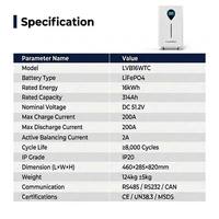 Système d'énergie solaire à batterie au lithium LiFePO4 certifié CE 51,2 V 16 kWh 30 kWh, alimentation de secours domestique