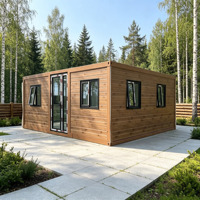 Casa Contenedor de Lujo con Techo Plano, Expandible, de Instalación Rápida, Moderna, Prefabricada, Modular, Villa Móvil para Apartamentos y Parques