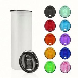 Gobelet isotherme portable en plastique de 20oz/16oz avec couvercle coulissant anti-fuite et trou pour paille, personnalisable avec logo couleur et impression UV, vente en gros - Product Image 2