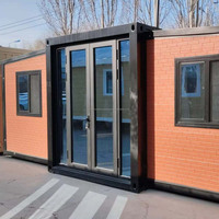 Maison conteneur extensible de 20 pieds à double aile, préfabriquée pour habitation familiale