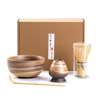 Estick Wholesale coffret cadeau personnalisé pour matcha emballage et accessoires fouet en bambou bol en céramique kit de fouet pour matcha outils pour le thé