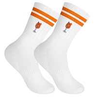 Chaussettes décontractées brodées sur mesure pour femmes, pour la course et le sport, avec revers jetable, échantillon rapide, quantité minimale de commande OEM
