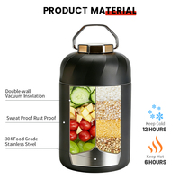 Thermos alimentaire de qualité supérieure de 600 ml avec un design classique, couvercles pour le bureau, l'école, les voyages, pot à nourriture chaude pour une utilisation portable