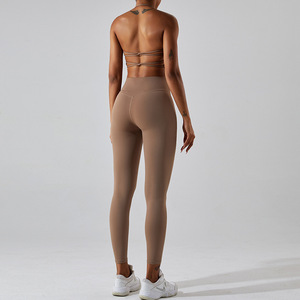 ชุดโยคะรัดรูปเซ็กซี่สำหรับผู้หญิงเอวสูงกางเกงยกก้นกางเกงเล่นโยคะใหม่<span class=keywords><strong>2023</strong></span> - Product Image 2