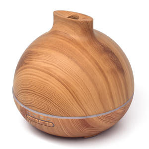 Diffuseur d'arômes à grain de bois 0,5 L, humidificateur ultrasonique avec minuterie pour la maison, le bureau et la table - Product Image 1