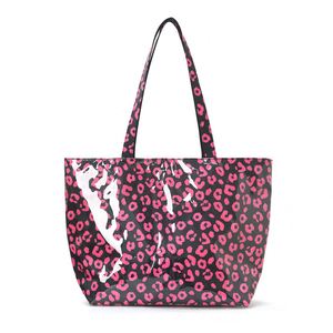 Fashion Women's <b>Leopard</b>-<b>Print</b> Zipper Shoulder <b>Tote</b> <b>Bag</b> Large Capacity Waterproof Shopping Travel Shoulder <b>Bag</b> Handbag - Product Image 6