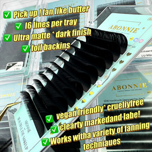 Abonnie Cachemira Terciopelo Extensión de <span class=keywords><strong>pestañas</strong></span> Suministros Visón Extensión de <span class=keywords><strong>pestañas</strong></span> individuales Venta al por mayor Mega Volumen Mate Negro <span class=keywords><strong>Pestañas</strong></span> Bandejas - Product Image 3