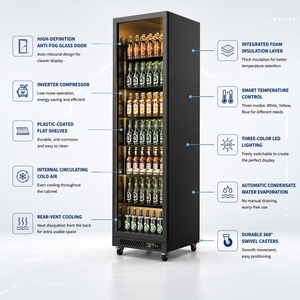 Freezer Beverage Display Refrigerator Commercial Single Glass Freezer for Bar KTV Stores Hotel Supermarket - Product Image 2