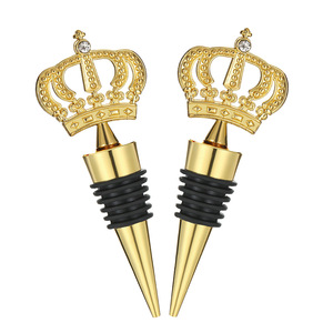 Crown Wine Bottle <b>Stopper</b> Zinc Alloy TPR Sealing Plug For Champagne Red Wine - Product Image 2