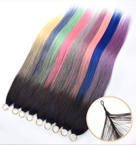 Extensions capillaires colorées dégradées effet peinture <span class=keywords><strong>Paris</strong></span>, nouvelle troisième génération, sans pli, pour tête entière, en cheveux naturels, teintes à la peinture, permanent <span class=keywords><strong>Paris</strong></span> - Product Image 1