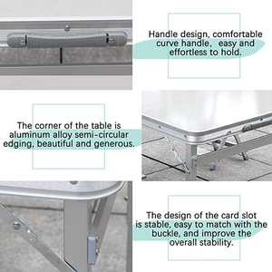 Table et chaises de camping, valise portable, table pliante pour pique-nique avec chaises, trou pour parasol, 4 personnes - Product Image 3
