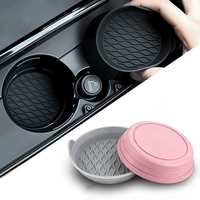 Flexibles Silikon-Autobecherhalter-Pad Rutschfest Geräuschreduzierend Erhöhter Rand Wasserdichte Matte Geeignet für BMW Toyota Honda Ford
