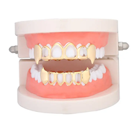 Grilles de bijoux dentaires personnalisées Crocs de vampire Grillz à fond glacé Hiphop bon marché pour dents en or Grillz