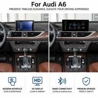 Snapdragon 665/685 untuk Audi A6 A6L (2012-2018) Radio Mobil 10.25/12.3 inci, Head Unit Multimedia Nirkabel CarPlay & Android Auto GPS