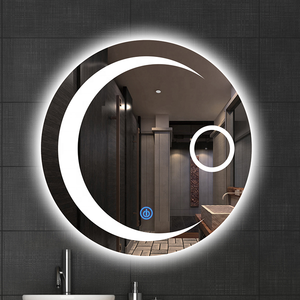 Espejo de Baño LED Inteligente con Retroiluminación Lunar y Antivaho, Diseño Circular Personalizado 2026, <span class=keywords><strong>para</strong></span> Hoteles, Gimnasios y Apartamentos - Product Image 1