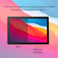 10.1 moniteur à écran tactile 1280*800 IPS moniteur d'écran Portable Ultra mince moniteur Portable pour ordinateur portable Raspberry Pi Switch