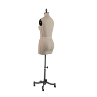 Mannequin de couture demi-torse femme en PU beige, réglable, plusieurs tailles, sans tête ni bras, idéal pour la confection de vêtements - Vente chaude